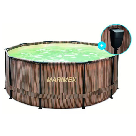 Bazn se skimmerem Marimex Florida 10340284 3,05 x 0,91 m, motiv TEAK