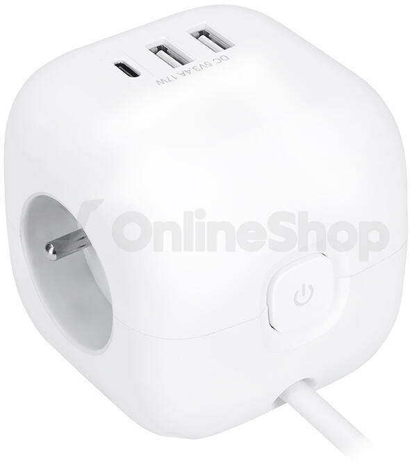 Prodlužovací přívod Solight PP145C, 3 zásuvky s USB A+C