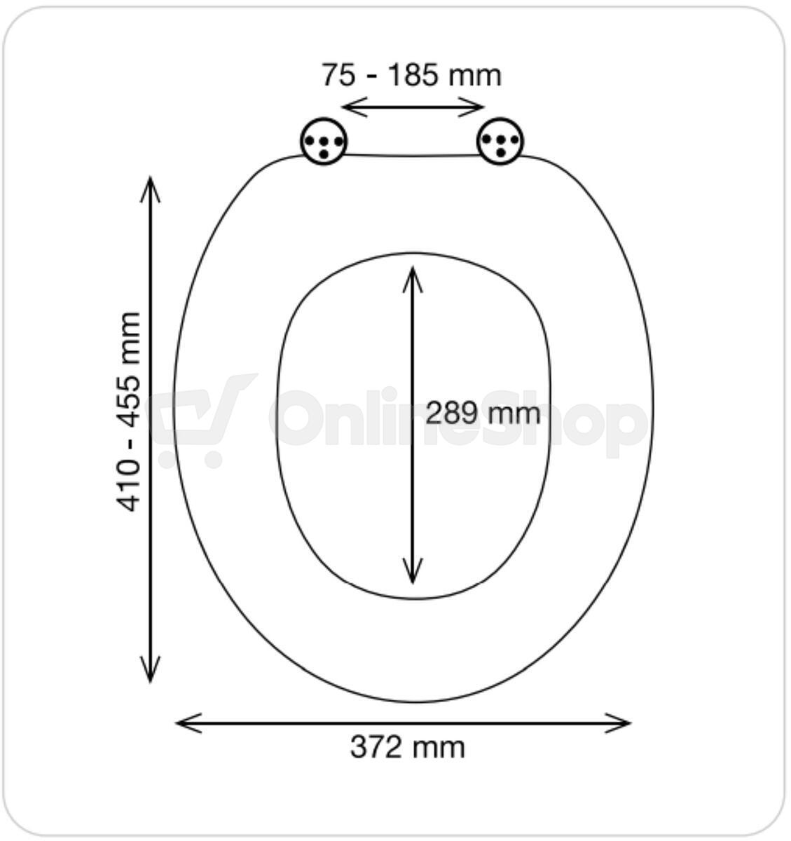 Spirella WC prkénko EASY CLIP, šedé, duroplast Thermodur