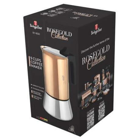 BERLINGERHAUS Konvice na espresso 9 lk Rosegold Metallic Line BH-8550