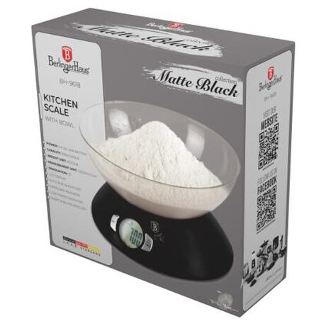 Vha kuchysk digitln BerlingerHaus BH-9618 s miskou Matte Black Collection