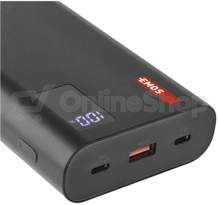 Powerbanka Emos NTBF30, 27 000 mAh, 100 W PD, černá (B0561B)