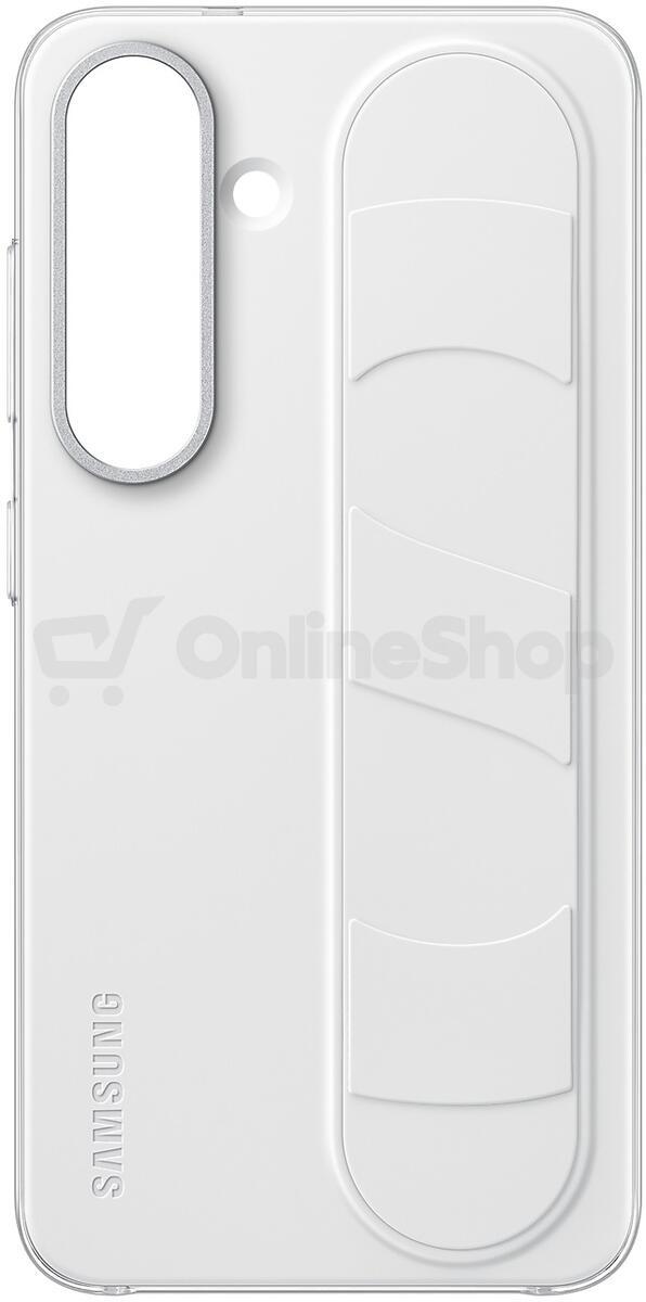 Kryt na mobil Samsung Standing Grip Case Galaxy S25 fehér