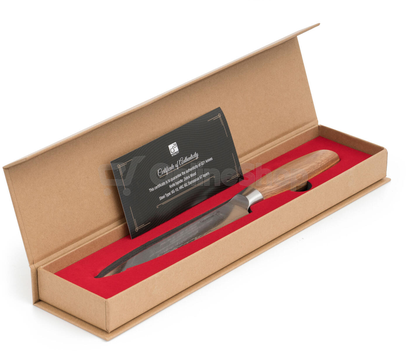 Nůž G21 Gourmet Damascus 18 cm, rukojeť zebrawood