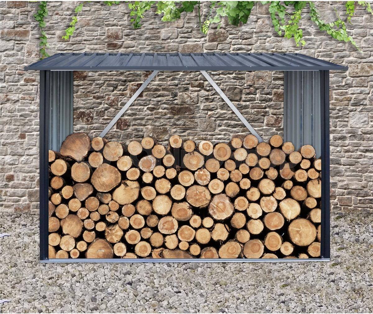 Dřevník Riwall PRO RMWS 3×7 m WS-B1-A, antracit