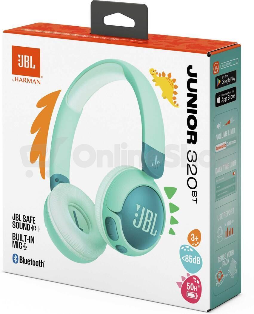 Bezdrátová sluchátka JBL JR320BT, zelená