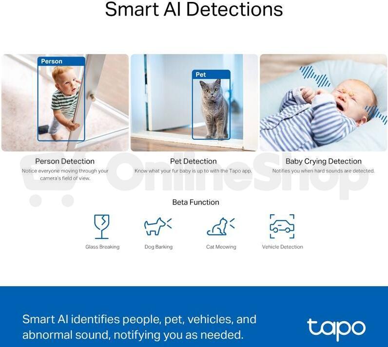 TP-Link tapo C230 Pan/Tilt AI Home Security Wi-Fi Camera