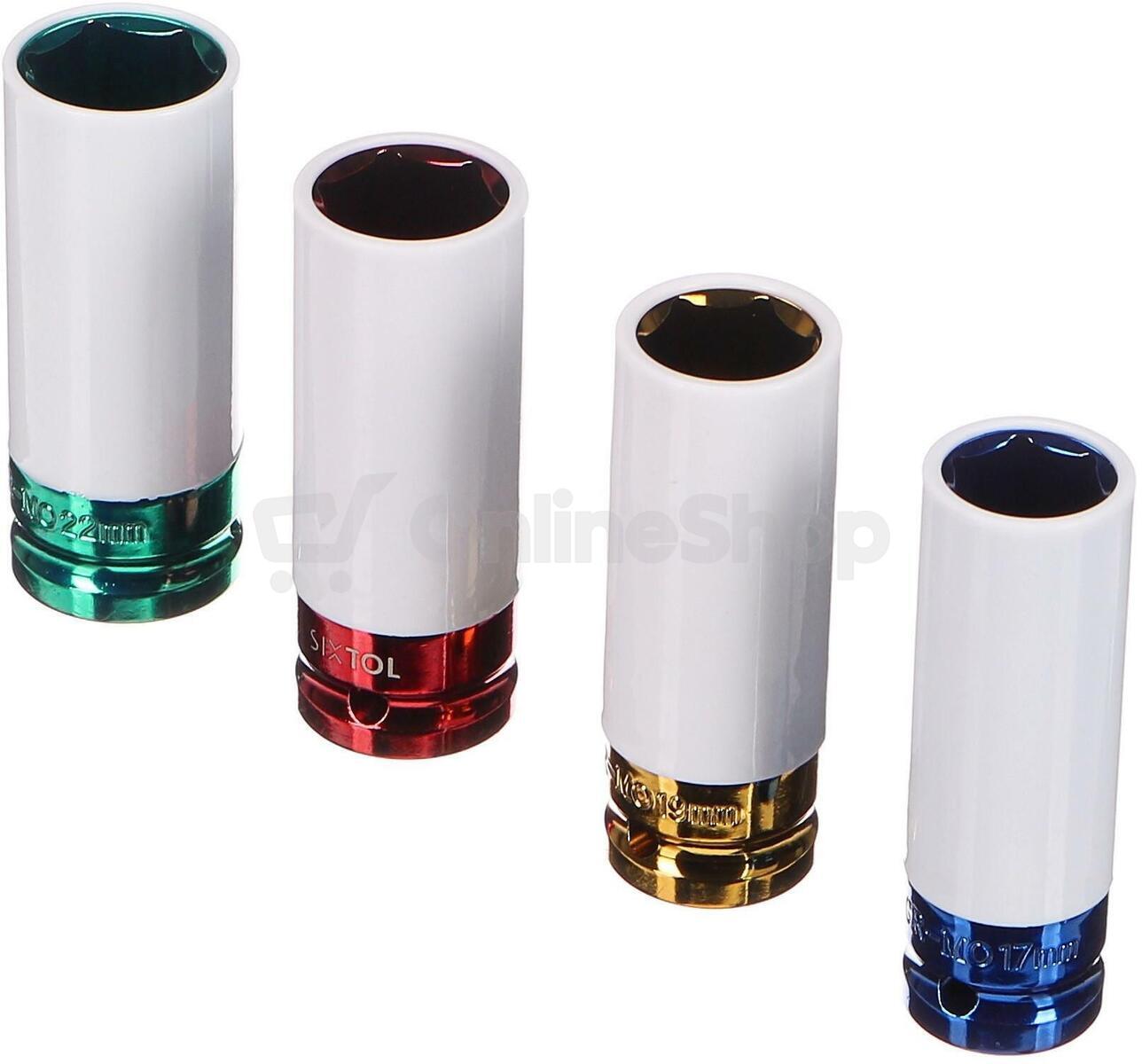 Rázové hlavice MECHANIC IMPACT 2, 1/2", 4ks SIXTOL