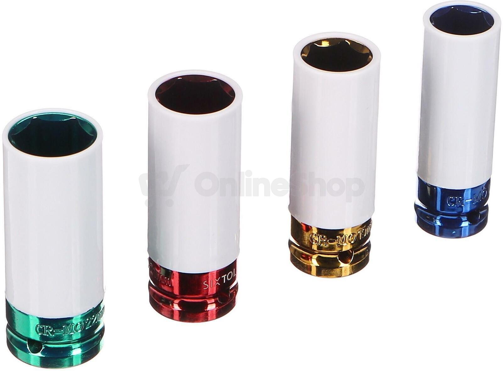 Rázové hlavice MECHANIC IMPACT 2, 1/2", 4ks SIXTOL
