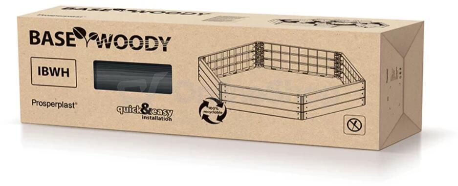 Vyvýšený záhon Prosperplast BASE WOODY antracit 148 cm