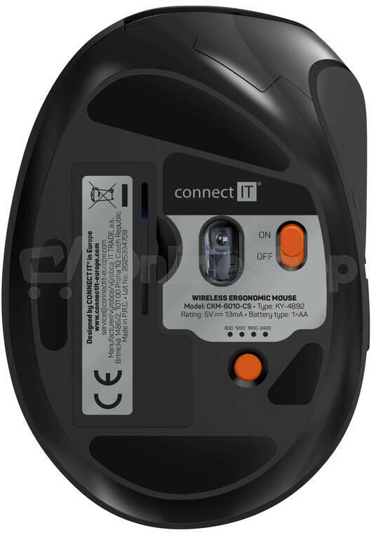 CONNECT IT For Health Wireless Combo bezdrátová černá klávesnice + myš TriMode (2x BT 5.1 + 2.4 GHz (CKM-6010-CS)