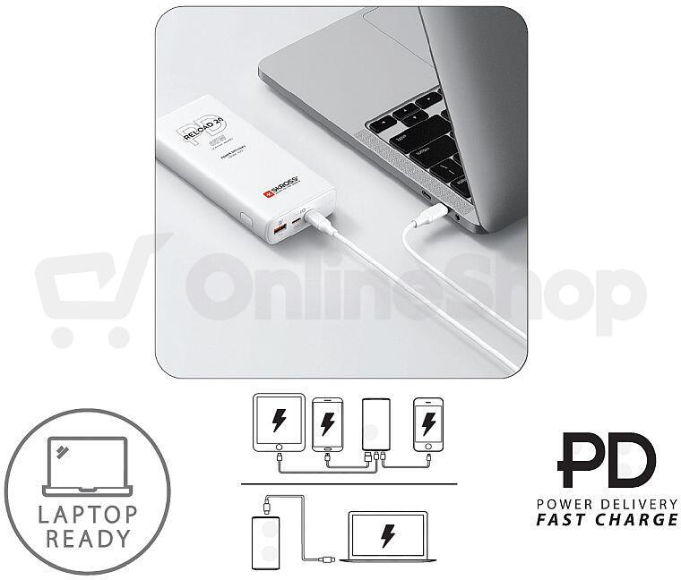 Powerbanka SKROSS Reload 20 65W PD 20 000mAh USB A+C