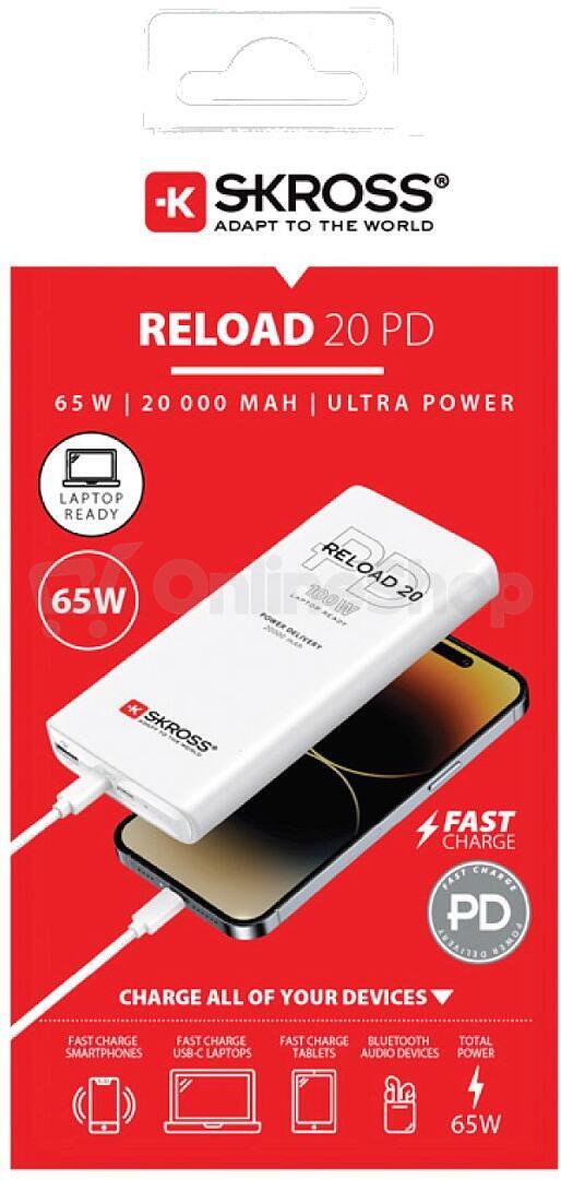 Powerbanka SKROSS Reload 20 65W PD 20 000mAh USB A+C