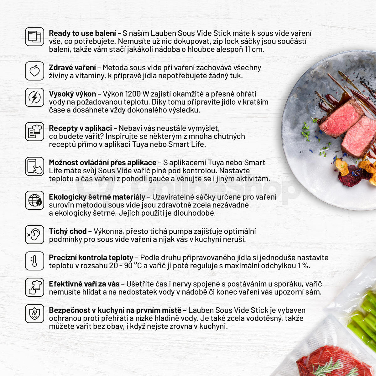 Sous Vide Lauben Smart Sous Vide 1200SB