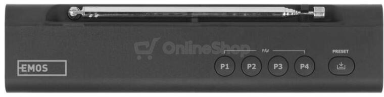 Emos přenosné rádio s Bluetooth, DAB / DAB+ / FM, černé (E0090)