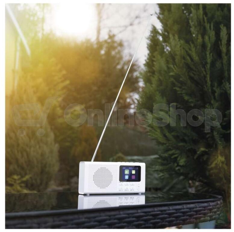 Radiopřijímač Emos E0091, s Bluetooth, bílé