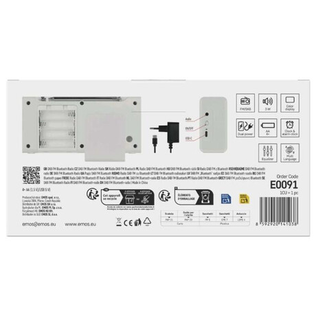 Emos E0091, s&nbsp;Bluetooth, bílé (foto 9)