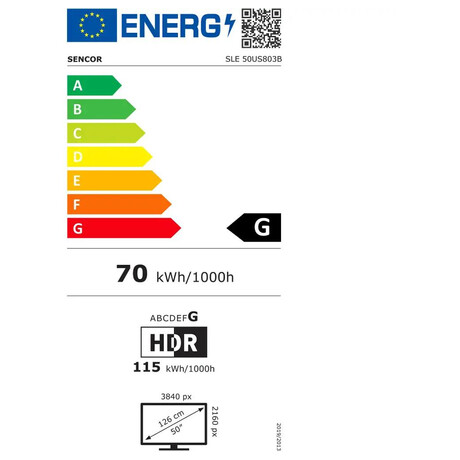 LED televize Sencor SLE 50US803B