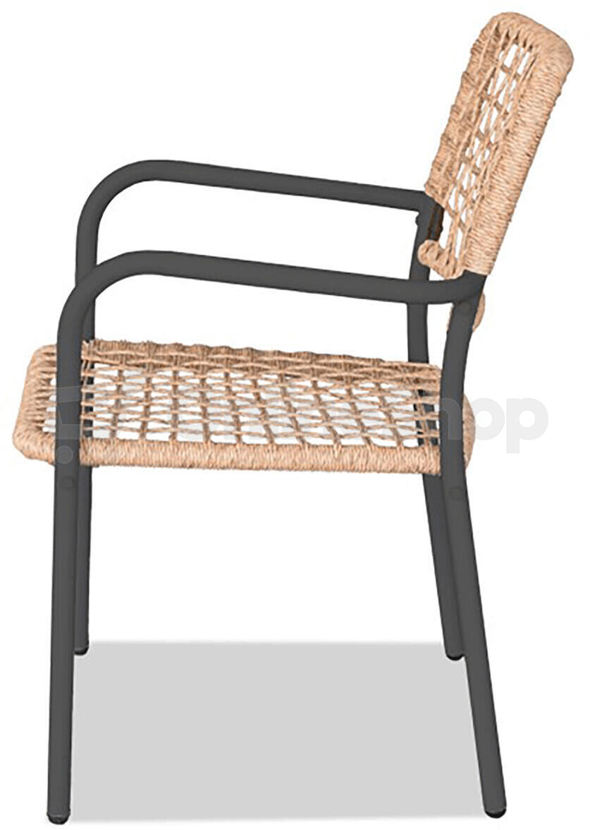 Balkónový set, kov, polyratan, béžová, AZ-L1103 NAT Autronic
