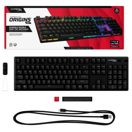 HyperX Alloy Origins PBT/Drátová USB/US layout/Černá (foto 3)