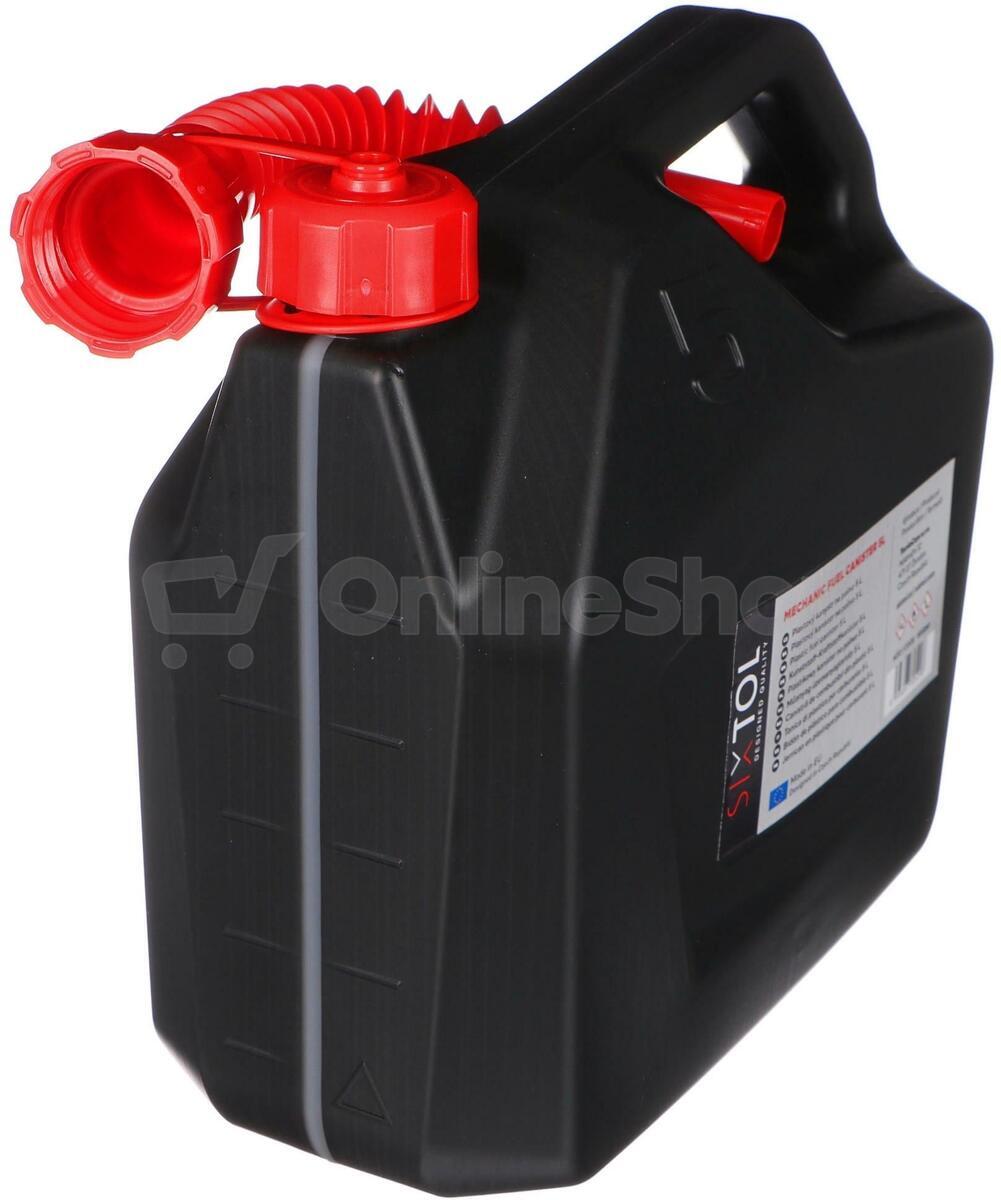 Kanystr plastový MECHANIC FUEL CANISTER 5L, černý SIXTOL