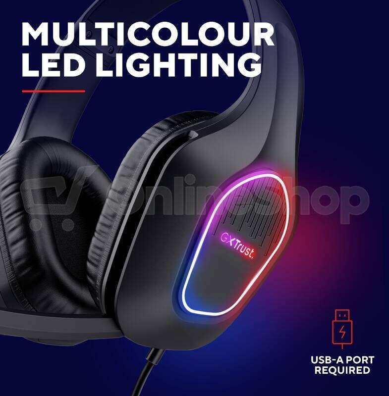 Headset Trust GXT416 ZIROX BLK (25331)