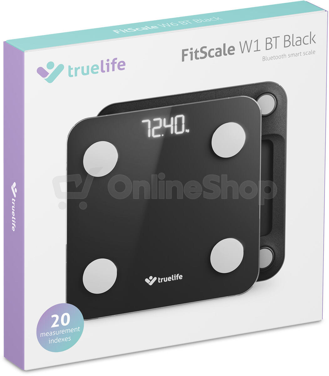 Smart osobní váha TrueLife FitScale W1 BT Black
