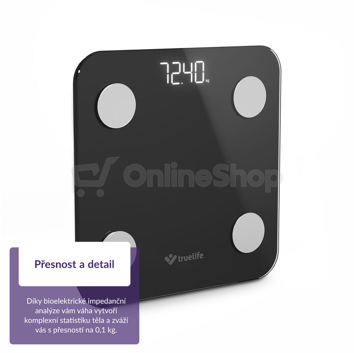 Smart osobní váha TrueLife FitScale W1 BT Black