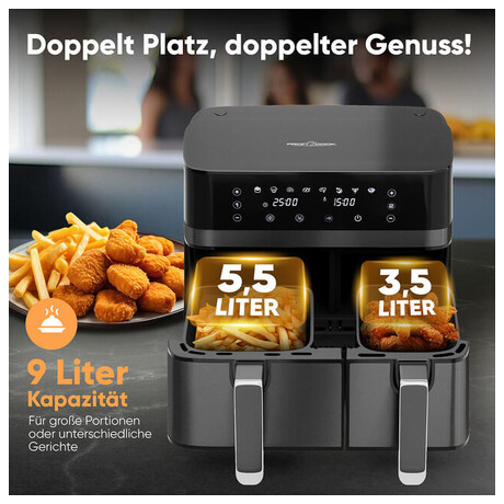 Dvojit horkovzdun fritza Proficook FR 1295 H, 9 l