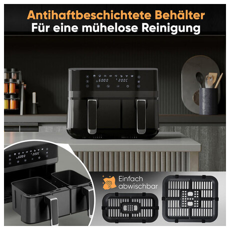 Dvojit horkovzdun fritza Proficook FR 1295 H, 9 l