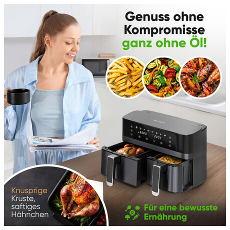 Dvojit horkovzdun fritza Proficook FR 1295 H, 9 l