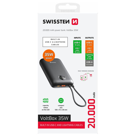 Swissten Voltbox 35W 20000 mAh, černá (foto 5)