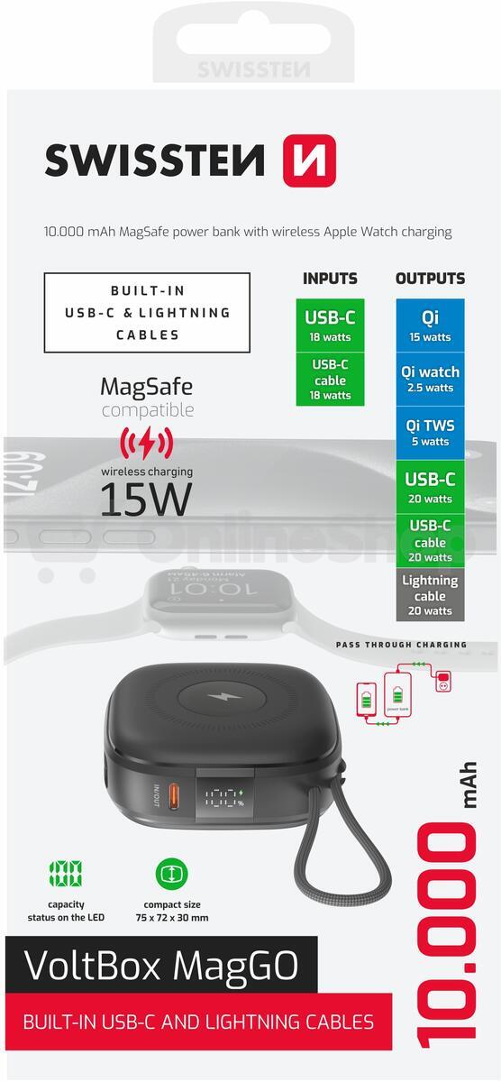 Powerbanka Swissten STN00208 10000mAh