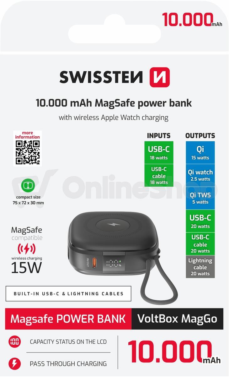 Powerbanka Swissten STN00208 10000mAh