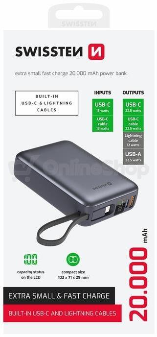 Power Bank Swissten STN00205 20000mAh