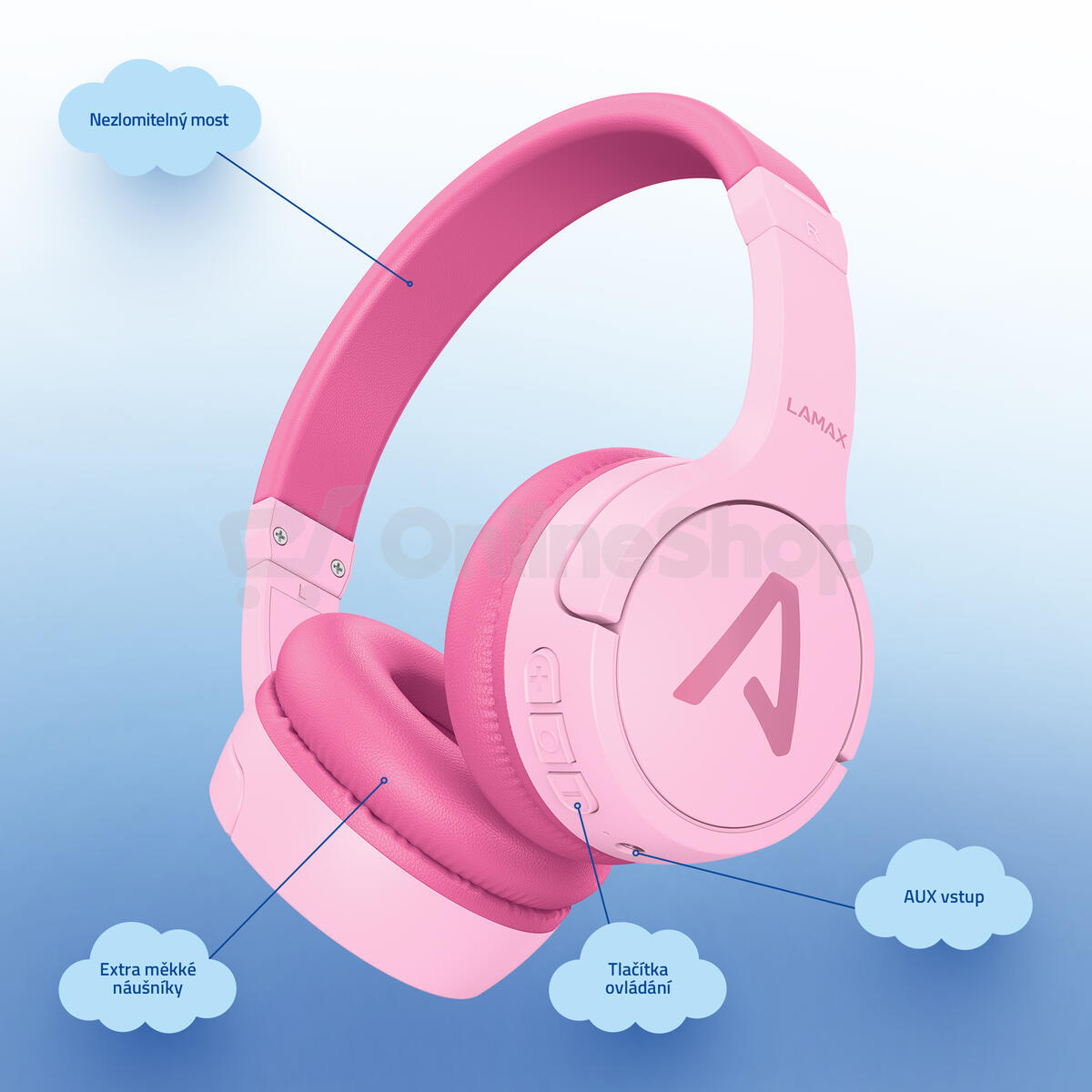 Sluchátka LAMAX BaseKid1 pink