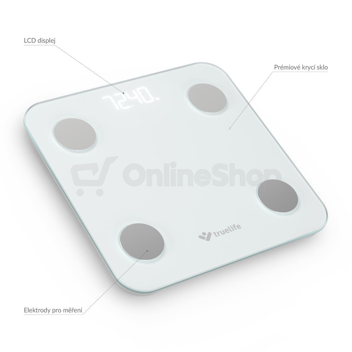 Chytrá váha TrueLife FitScale W1 White