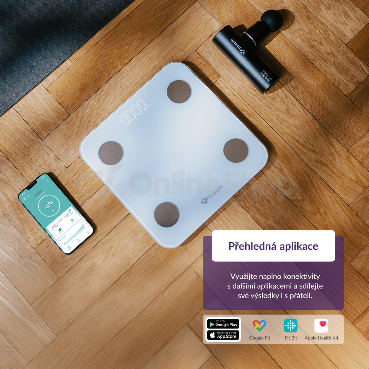 Chytrá váha TrueLife FitScale W1 White