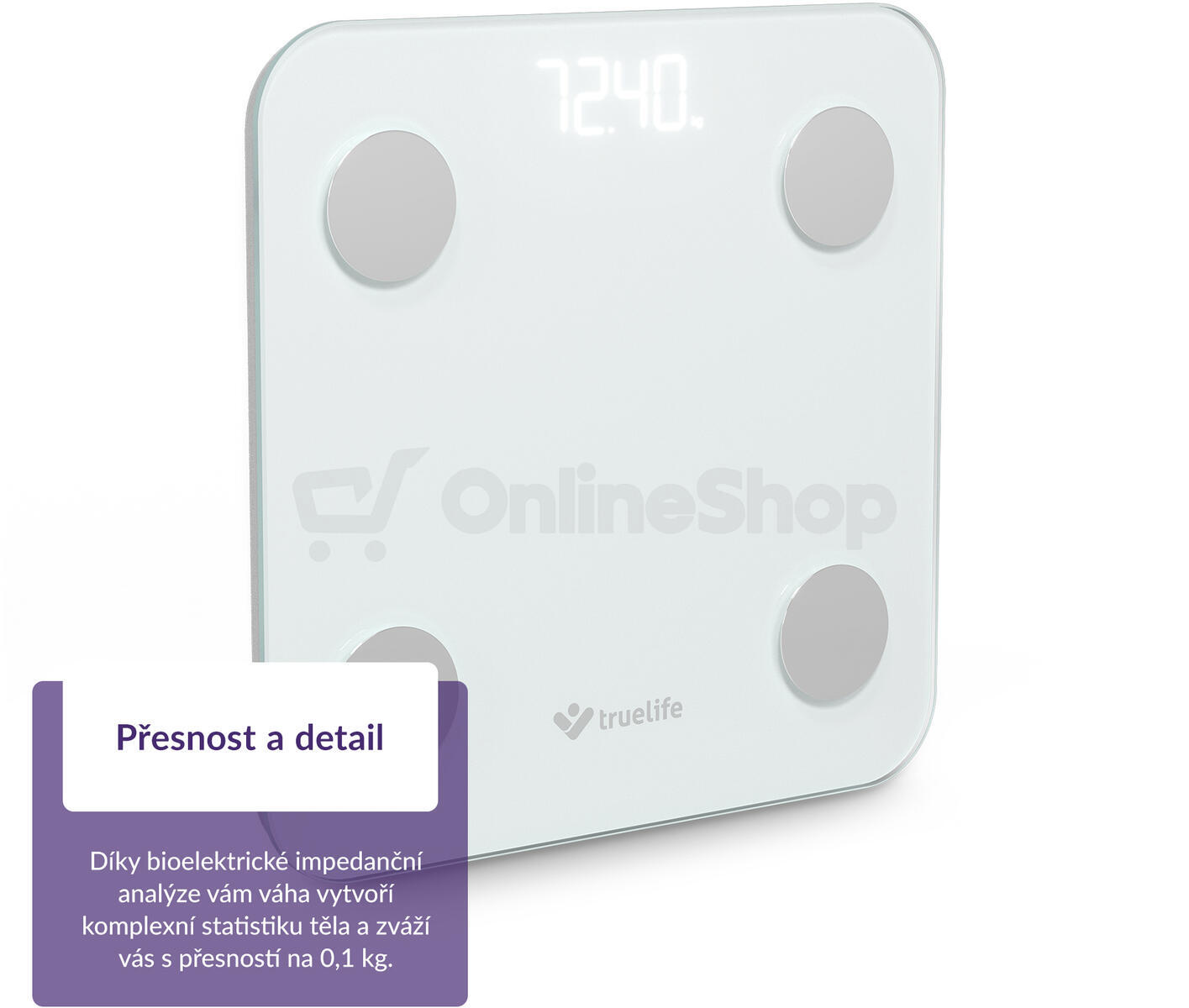 Chytrá váha TrueLife FitScale W1 White