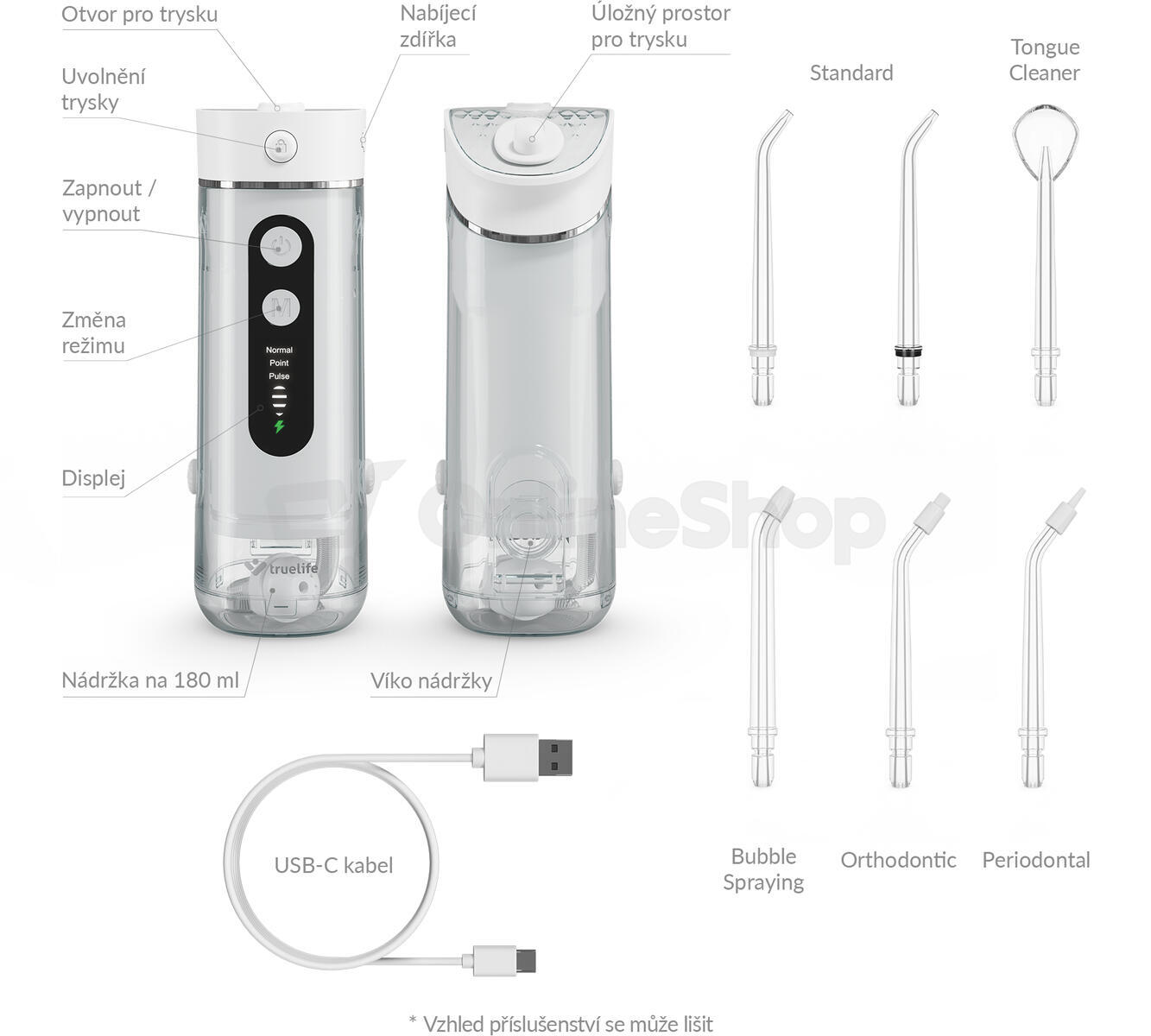 Ústní sprcha TrueLife AquaFloss Mini M50
