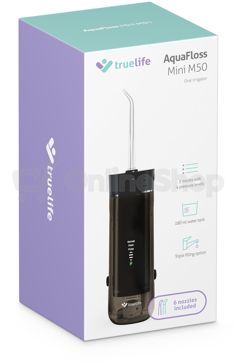 Ústní sprcha TrueLife AquaFloss Mini M50 Black