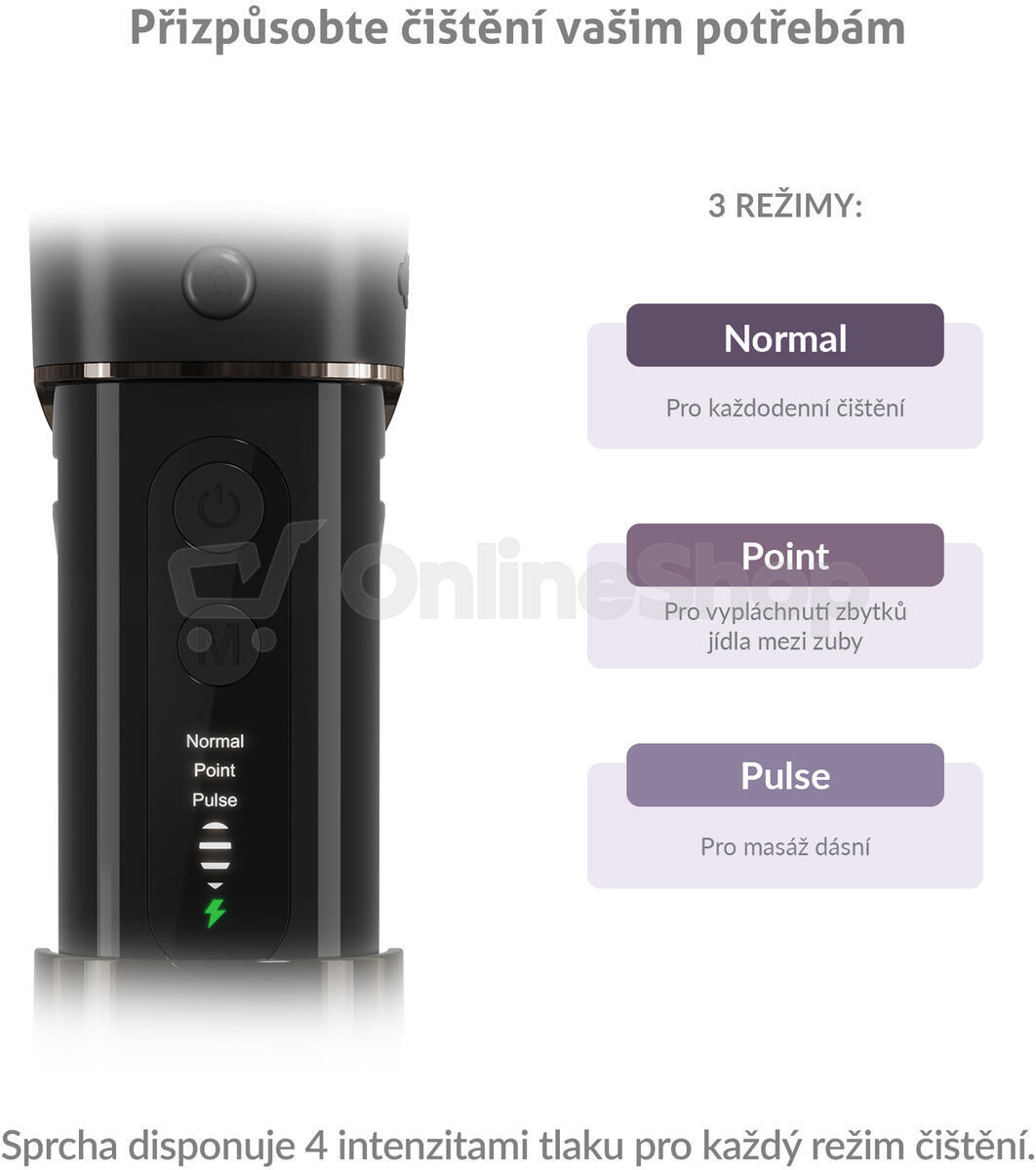 Ústní sprcha TrueLife AquaFloss Mini M50 Black