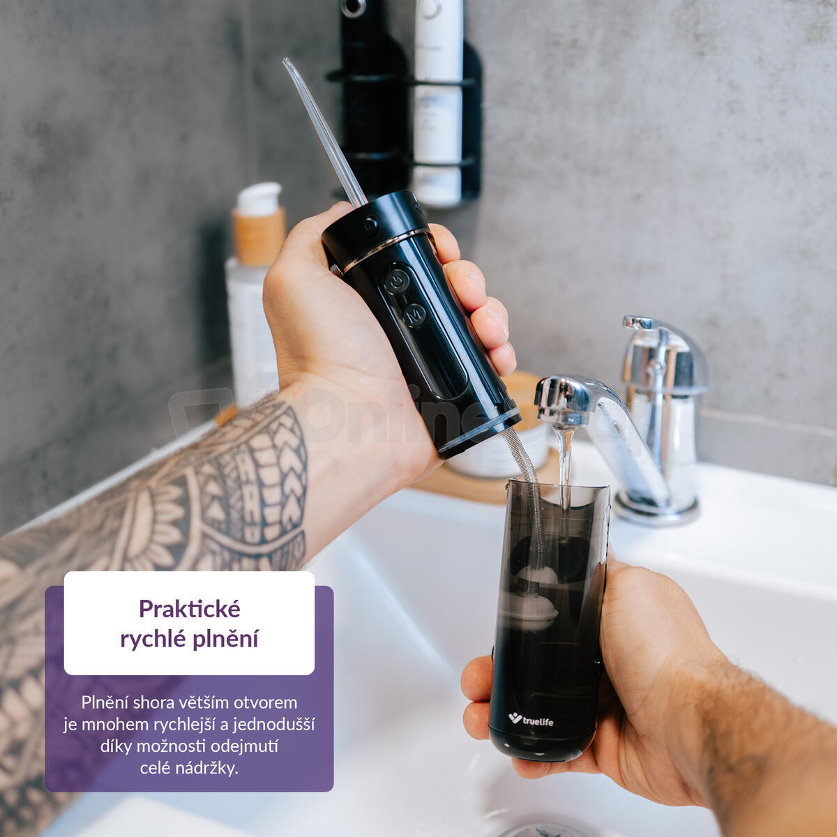 Ústní sprcha TrueLife AquaFloss Mini M50 Black