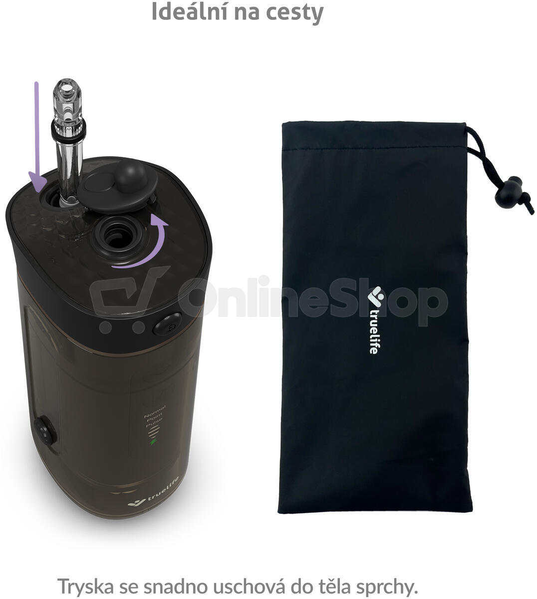 Ústní sprcha TrueLife AquaFloss Mini M50 Black