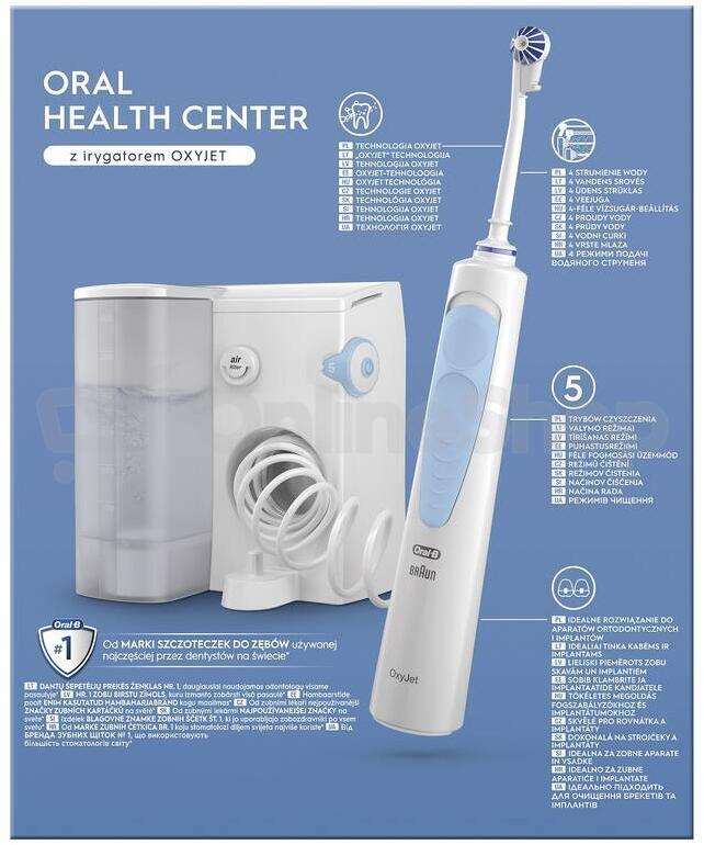 Ústní sprcha Oral-B OxyJet s tryskami OxyJet a WaterJet