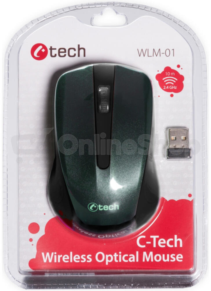 Myš C-TECH WLM-01, černá, bezdrátová, USB nano receiver