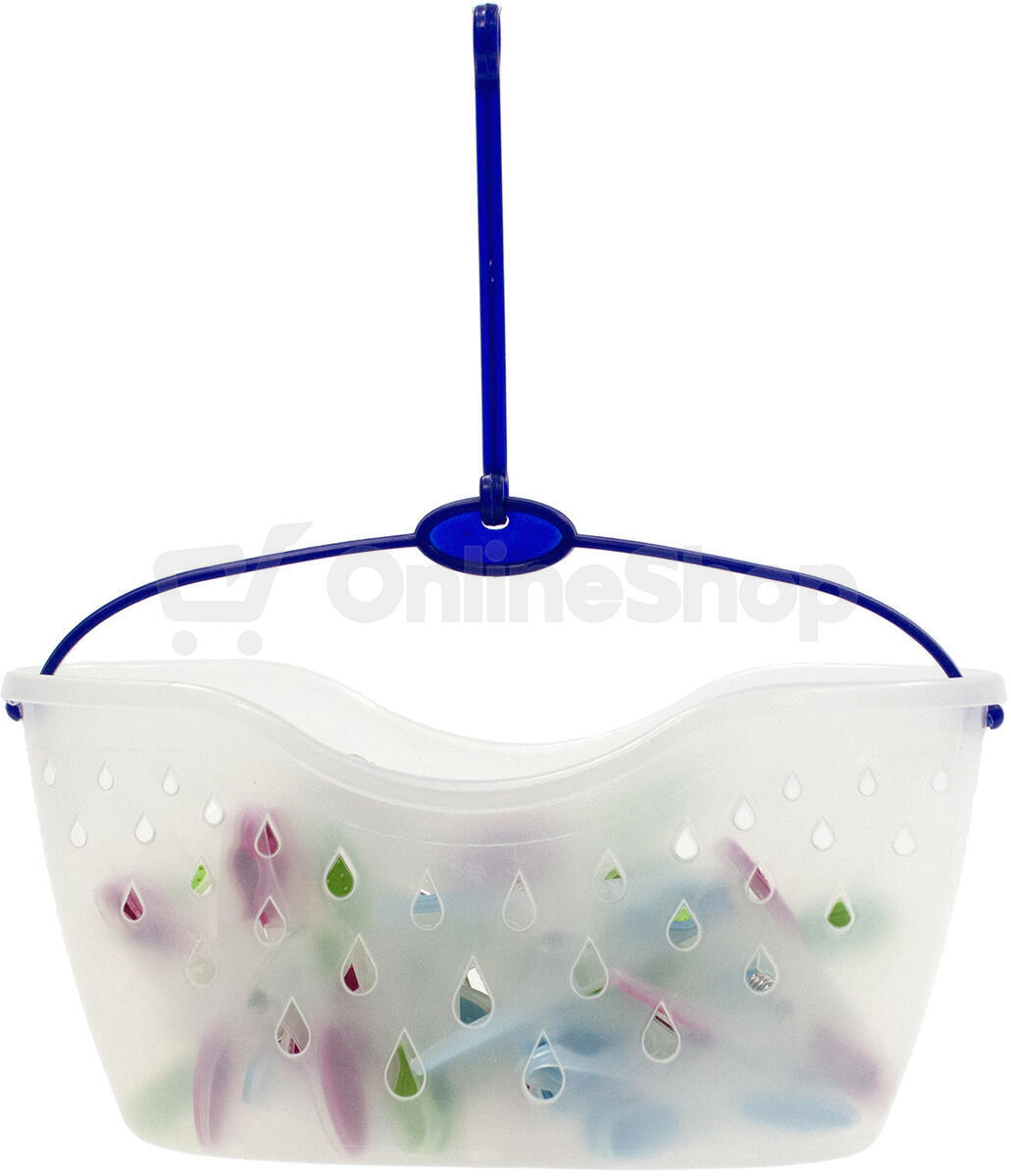 MSV košík s 24 ks kolíčků ANTI-UV, plast, 8,3 cm