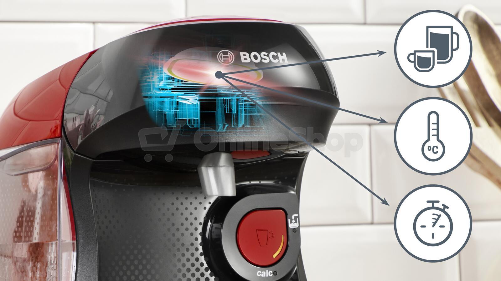 Kávovar na kapsle Bosch Tassimo Happy TAS103E, červený