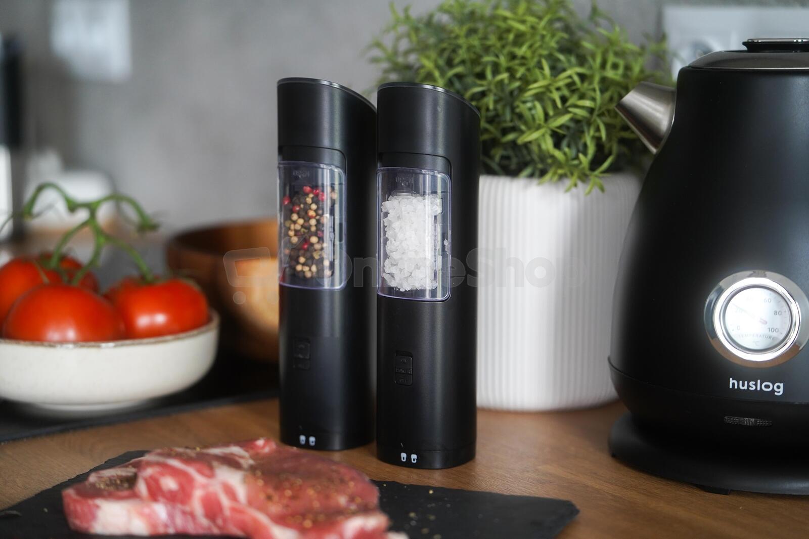 Elektrické mlýnky na koření Huslog 85ml, černé