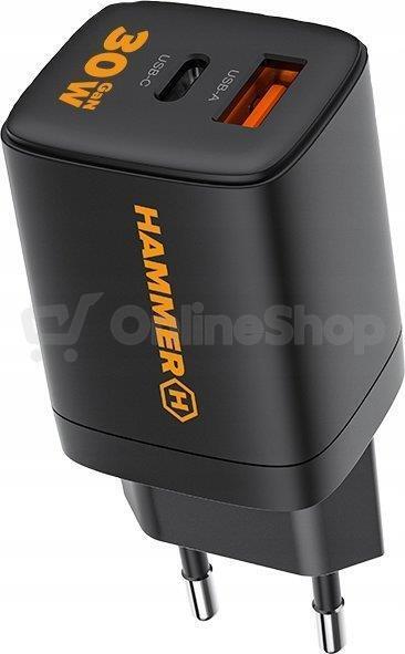 Nabíječka do sítě Hammer RapidCharge Duo, černá